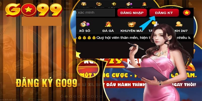 Các bước đăng ký GO99